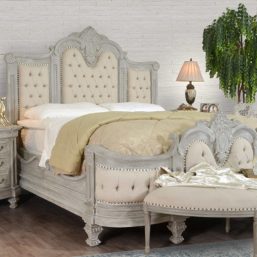 Mystique Gray Mahogany Maison Royale Bed King