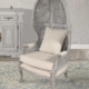 Mystique Gray Mahogany Balloon Chair