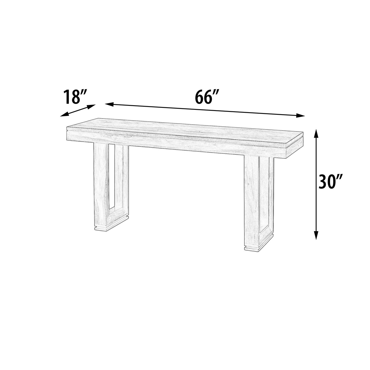 Cinnamon Amber Console Table Close Up Image
