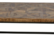 Wood and Industrial Iron Mango Parquet Coffee Table 54 Inch