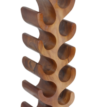 Suar Wood 12 Bottle Wine Holder Natural Finishing