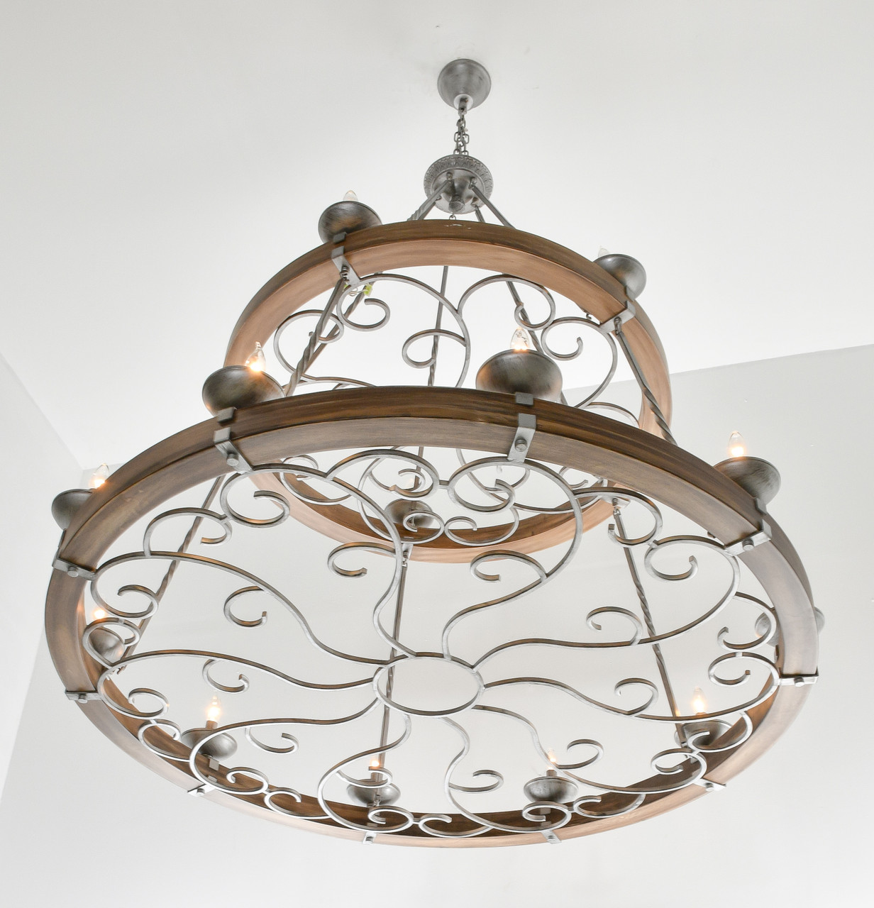 Two Tier Ridge Line 56" Chandelier Room Scene
