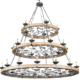 Three Tier Ridge Line 75" Chandelier