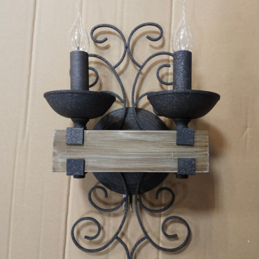 2 Pack Ridge Line Double Sconce