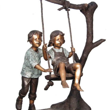 Boy & Girl on Swing