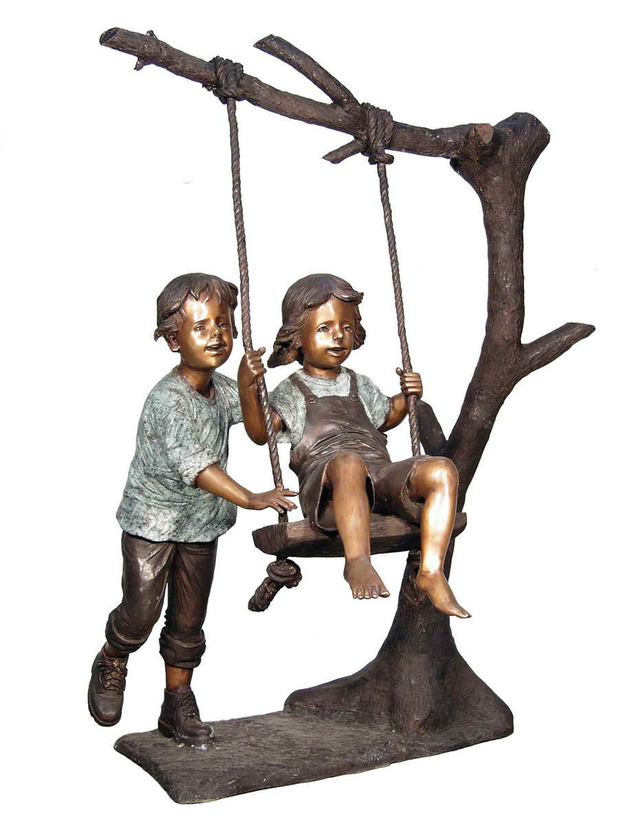 Boy & Girl on Swing