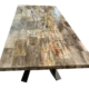 Mountain Studios Petrified Wood Large Dining Table 98 Inch Authentic Specimen