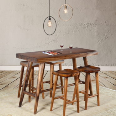 Suar Bar Table With 4 Stools Set of 5 (KIT)