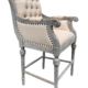 Mystique Gray Continental Linen Counter Stool
