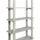 Mystique Gray Mid Century Rustic Bookshelves Etagere
