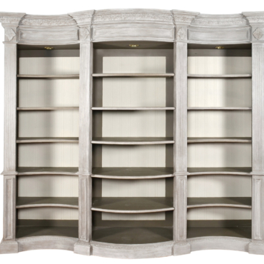 Mystique Gray Buckingham Curved Library Bookcase