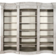 Mystique Gray Buckingham Curved Library Bookcase