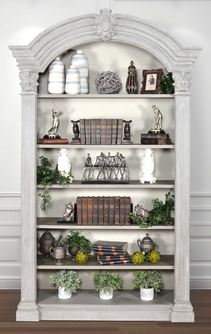 Mystique Gray Continental Casual Bookcase Room Scene