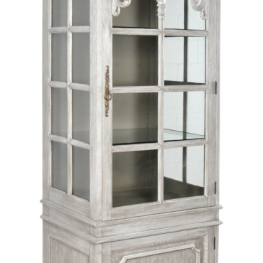 Mystique Gray Georgian Curio Cabinet