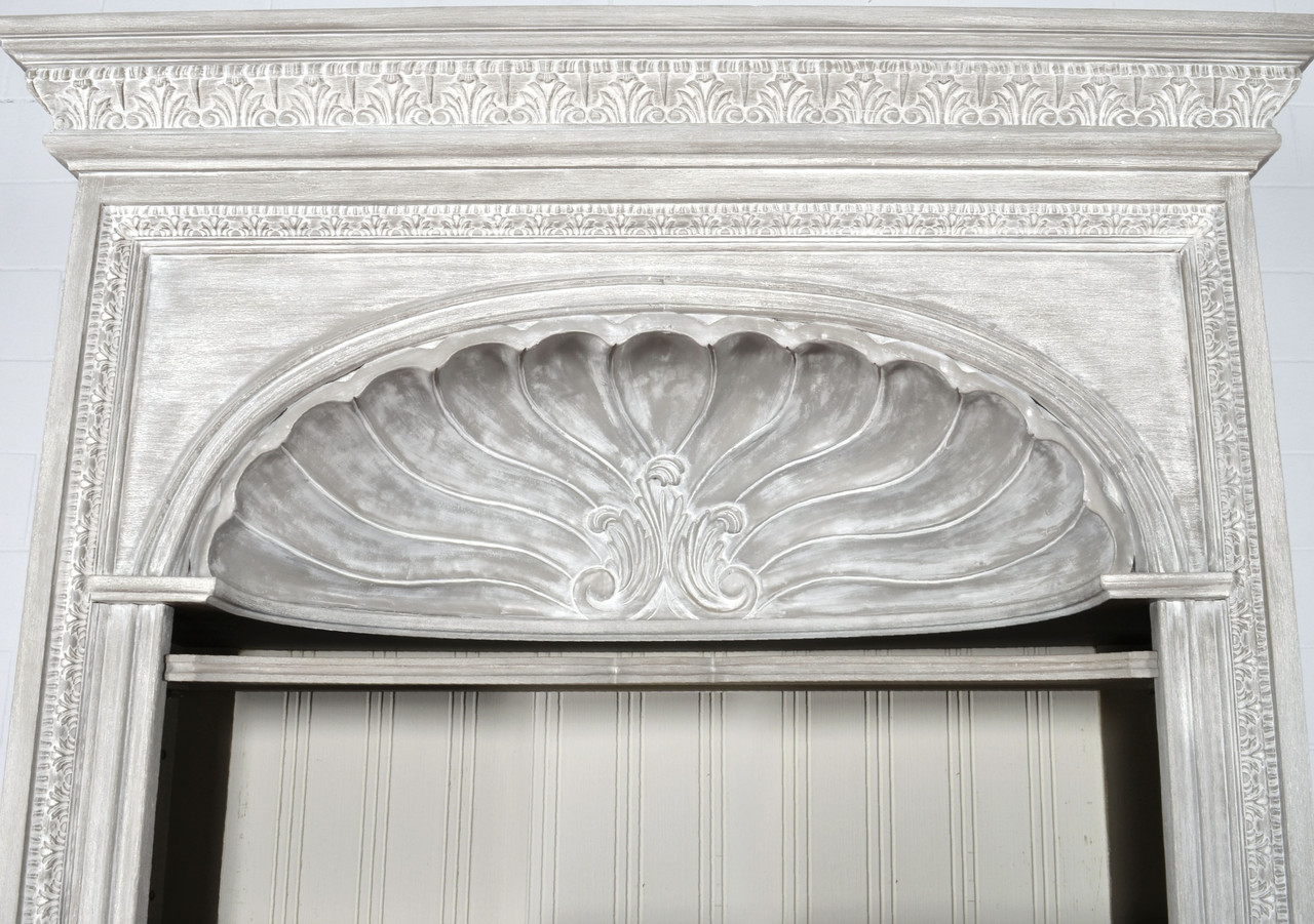 Mystique Gray Shell Library Bookcase Close Up Image
