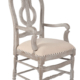 Mystique Gray Lyre Arm Chair