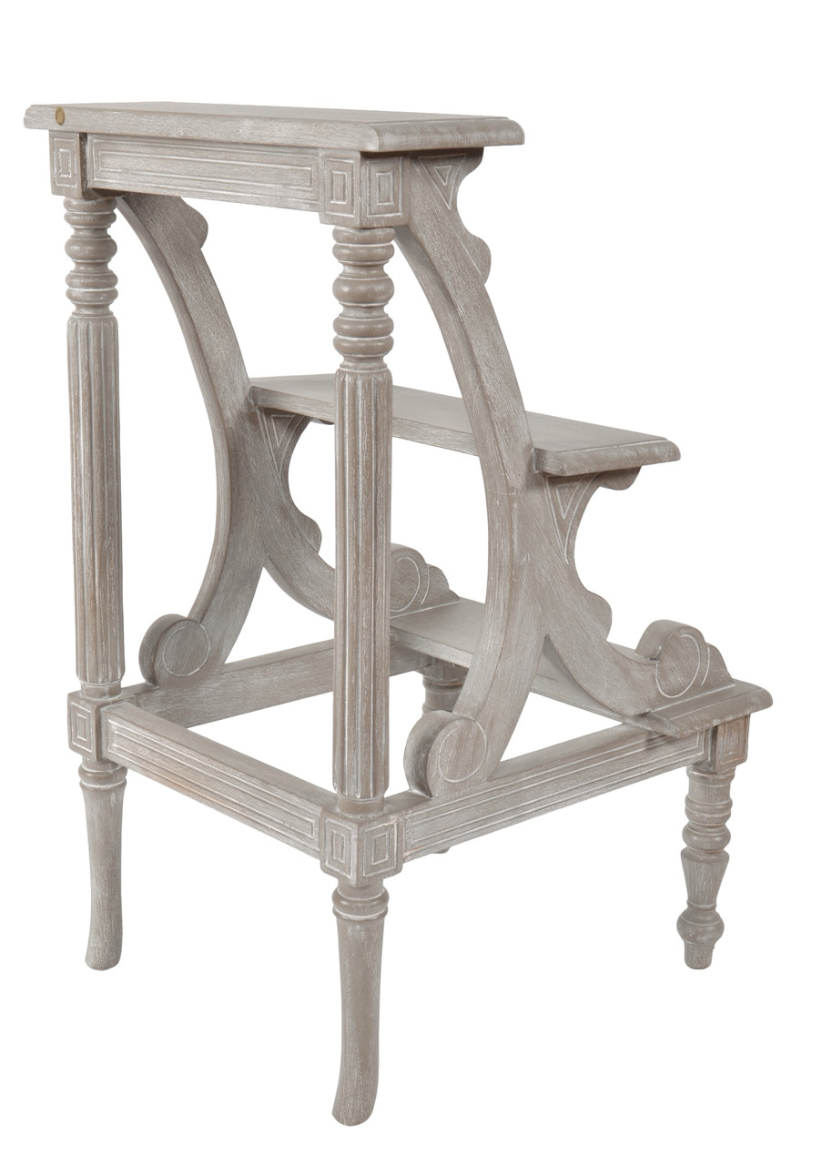 Mystique Gray Library Stepladder Close Up Image