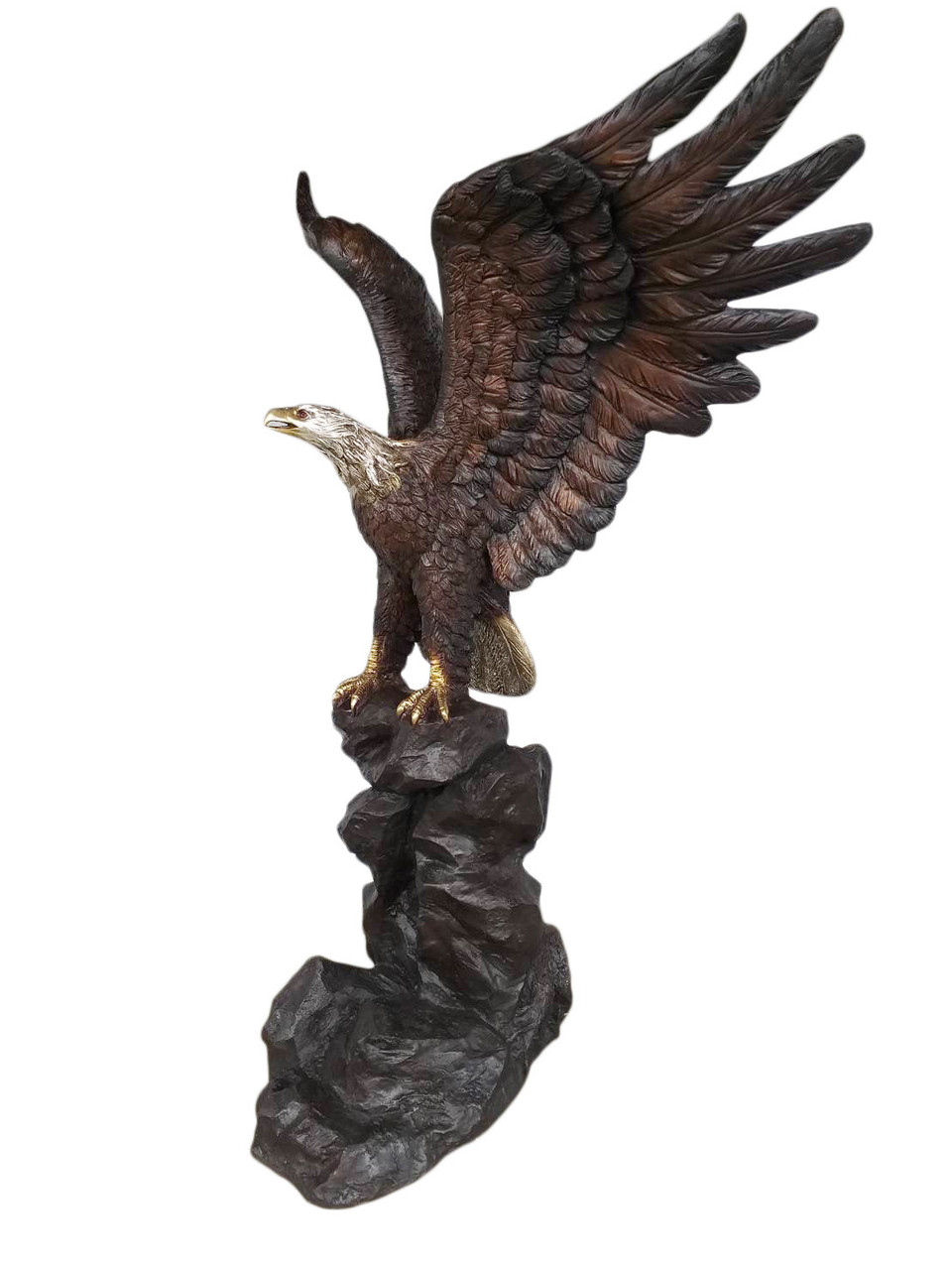 Eagle Perched Right 79 Inches Tall Close Up Image