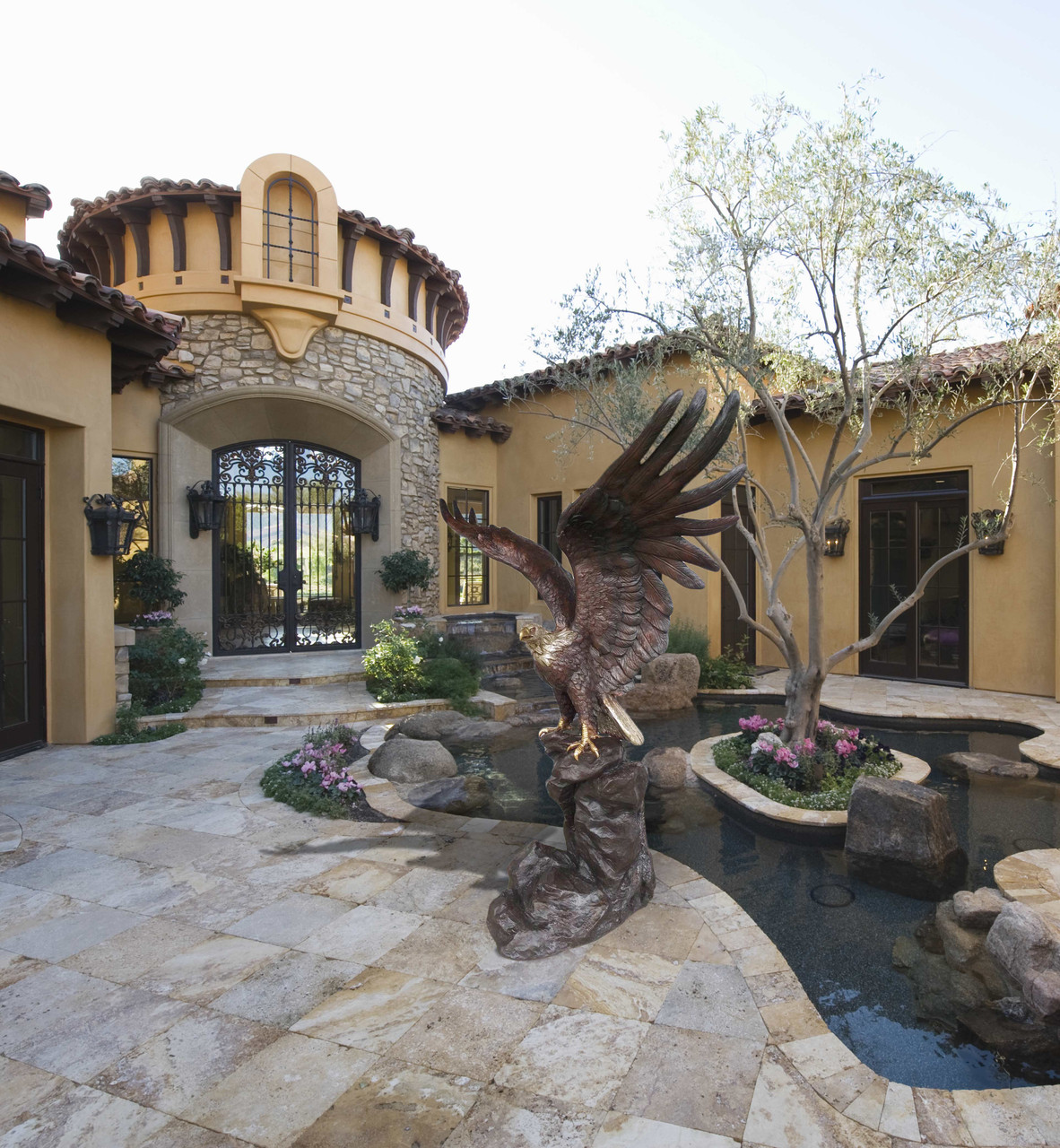 Eagle Perched Left 79 Inches Tall Room Scene