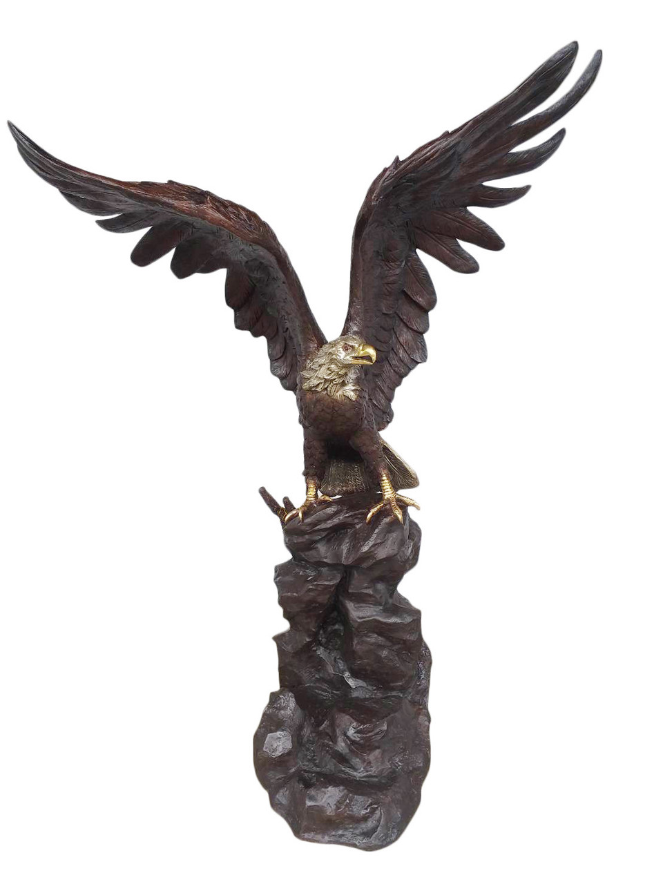Eagle Perched Left 79 Inches Tall Close Up Image