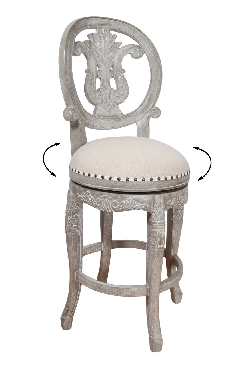 Mystique Gray Swivel Counter Stool Room Scene