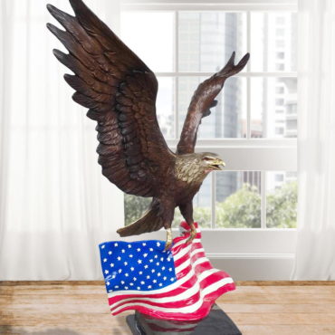 Eagle of America Flag and Marble Base