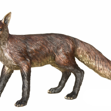 Bronze Standing Fox Special Patina 36 Inches Long