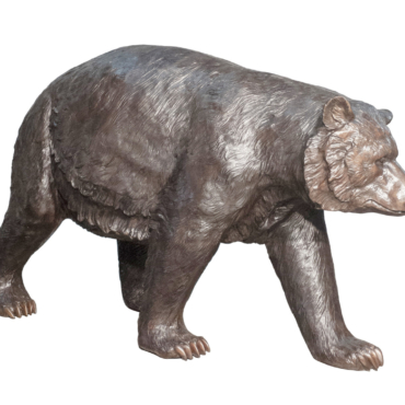 Bronze American Black Papa Bear Standing  65 Inches Long