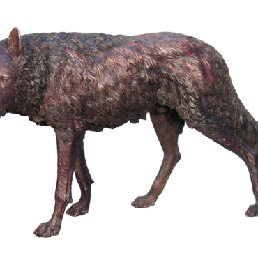 Bronze Wolf Standing 54 Inches Long