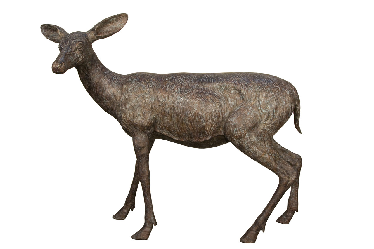 Bronze Doe Standing 57 Inches Long