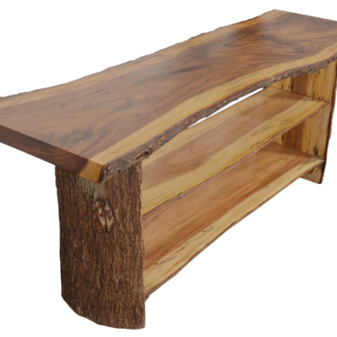 Bark TV Console Two Shelves