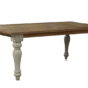 Farmhouse Dining Table Chalk White and Natural
