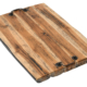 Mountain Studios Wide Cutting Board Charcuterie Tray 20 Inches Natural Teak