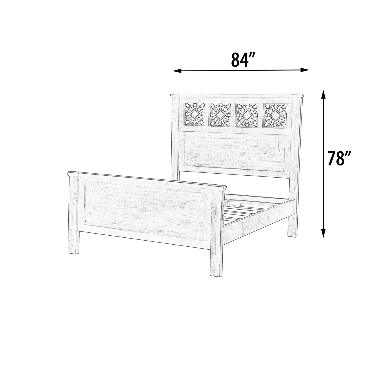Mountain Studio Vintage King Bed Close Up Image