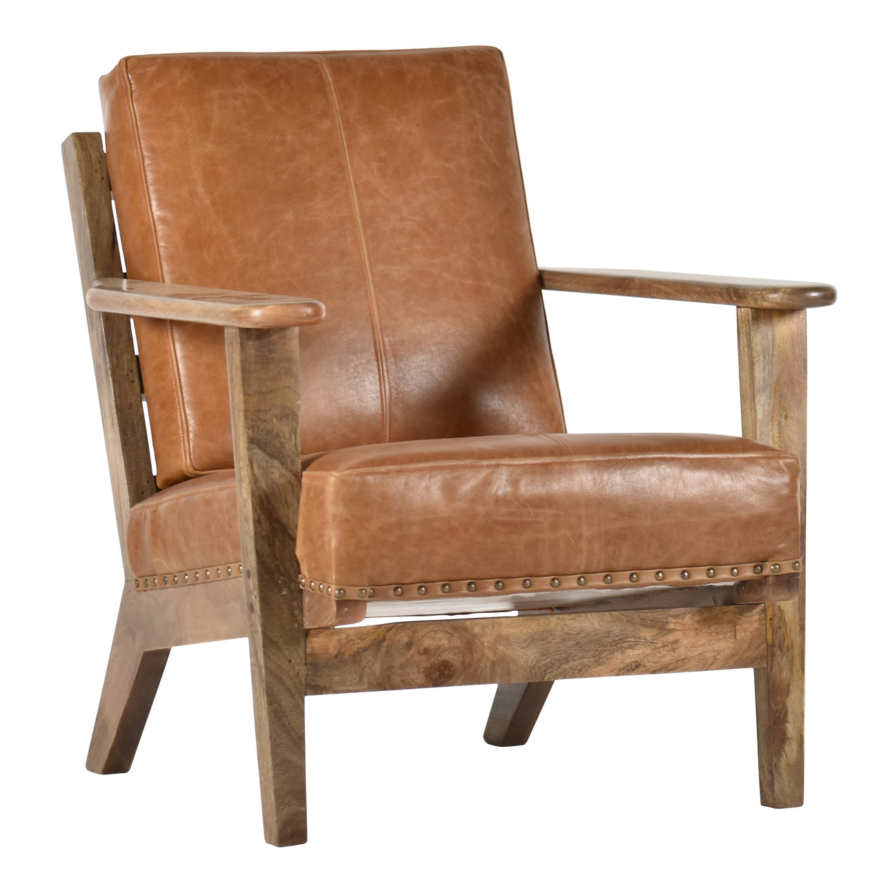 Mountain Tannery Leather Adirondack Chair 30 Inch