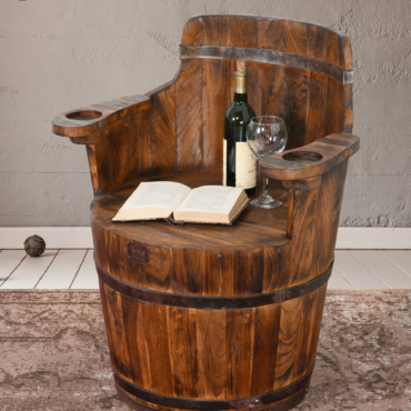 Barrel Swivel Chair Teak