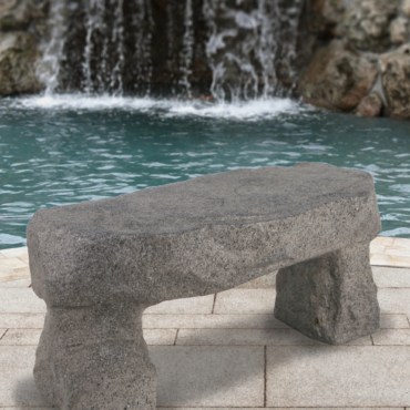 Simulated Rock Bench Settee