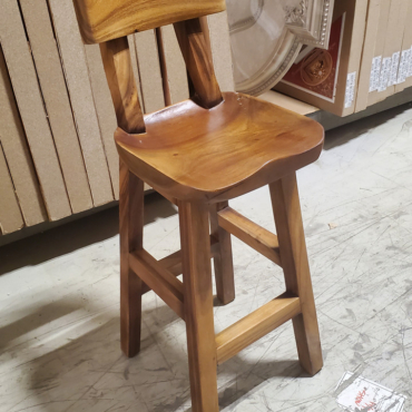 Contour Bar Stool Suar Wood