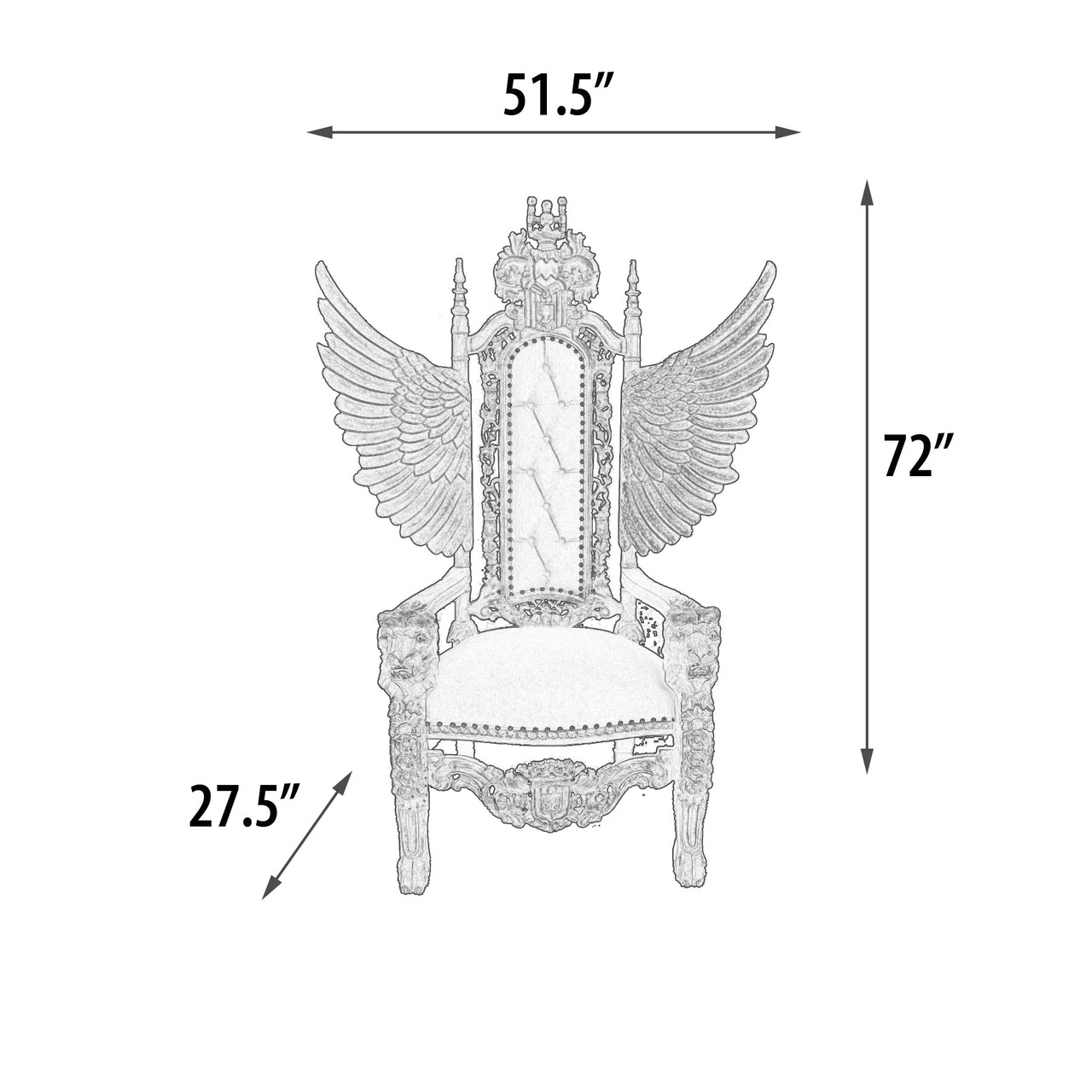 Beachstone Lion King Chair with Wings Room Scene