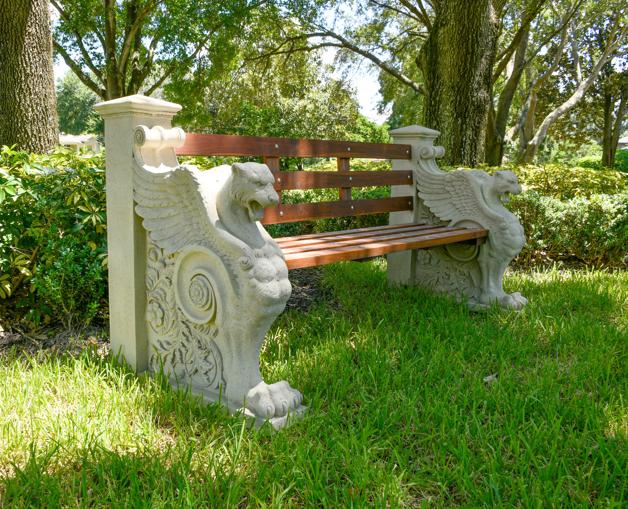 Charlottenburg Bench Replica Outdoor Garden Seating Room Scene