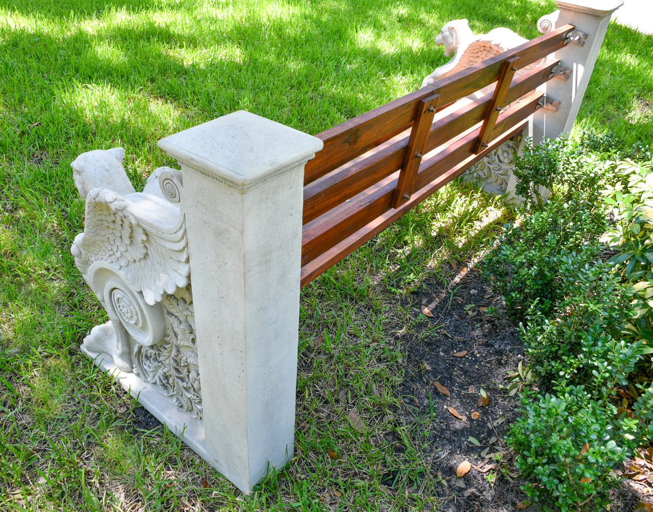 Charlottenburg Bench Replica Outdoor Garden Seating Close Up Image