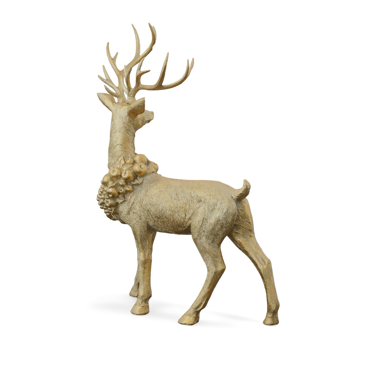 40in Christmas Reindeer with Garland Close Up Image