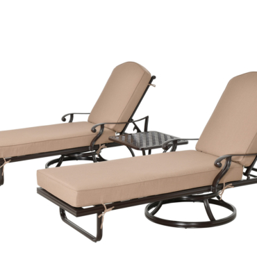 Savannah Swivel Chaise Lounge Set Of 3 Close Up Image