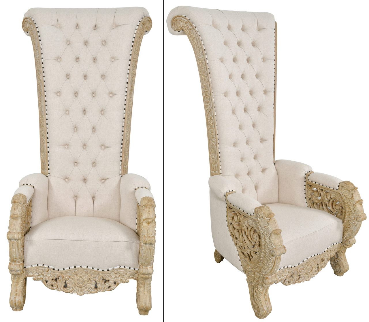 Palace High Back Chair Close Up Image