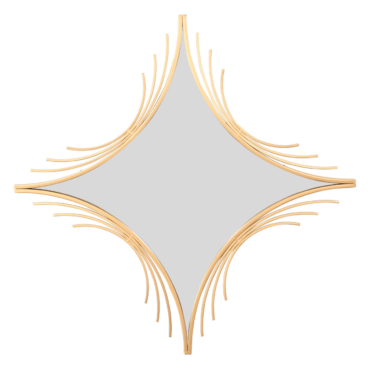 Gold Diamond Leaf Mirror