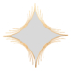 Gold Diamond Leaf Mirror