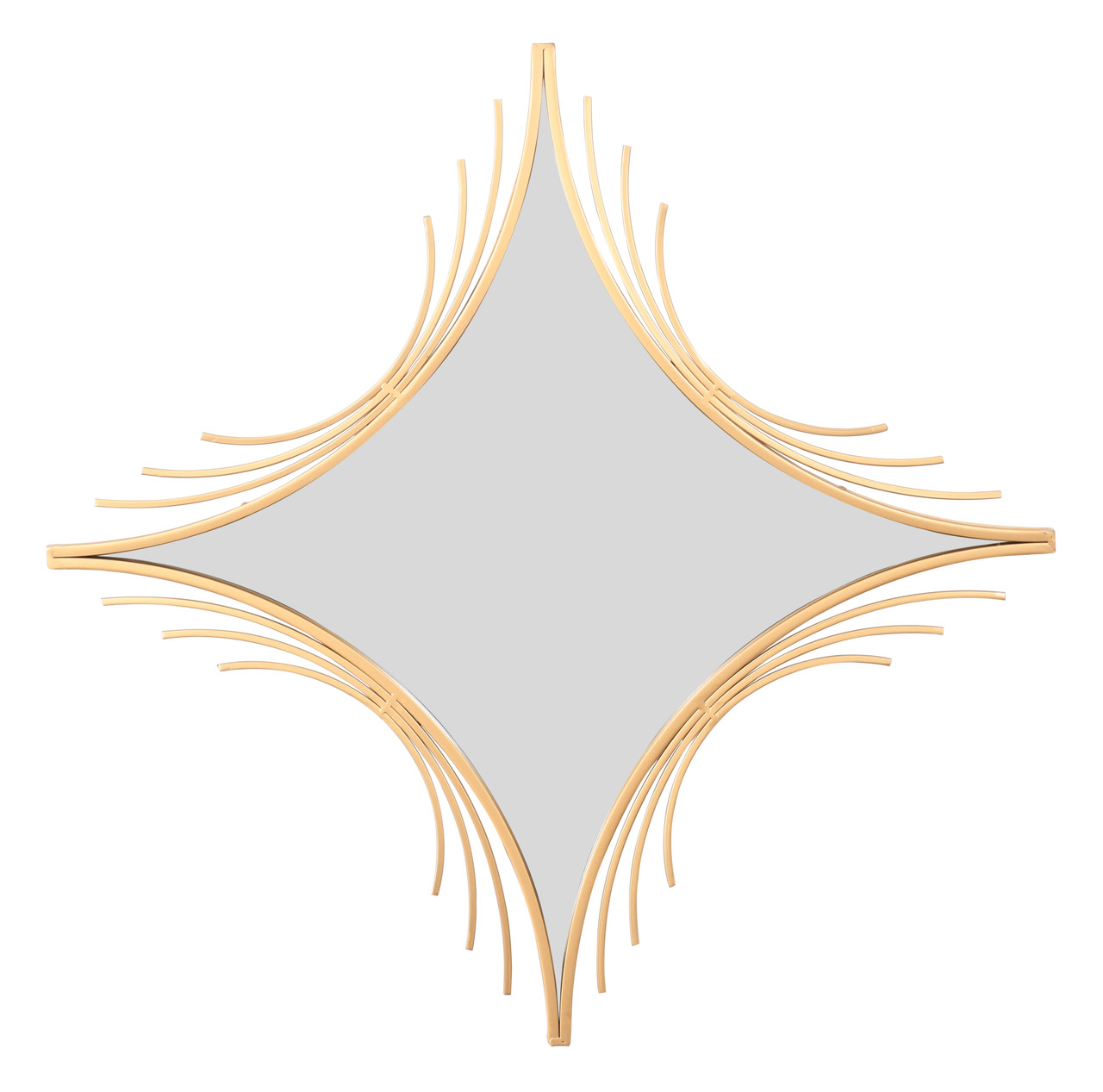Gold Diamond Leaf Mirror