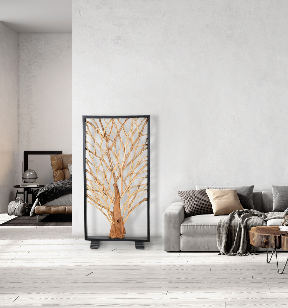 Teak Twin Divider Room Scene