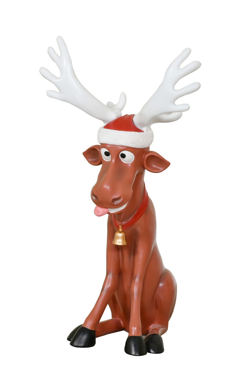 Christmas Holiday Decor Funny Reindeer 22 inches