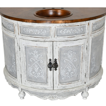 Cabo Blanco Peruvian Copper Top Blanco Bathroom Vanity 48W